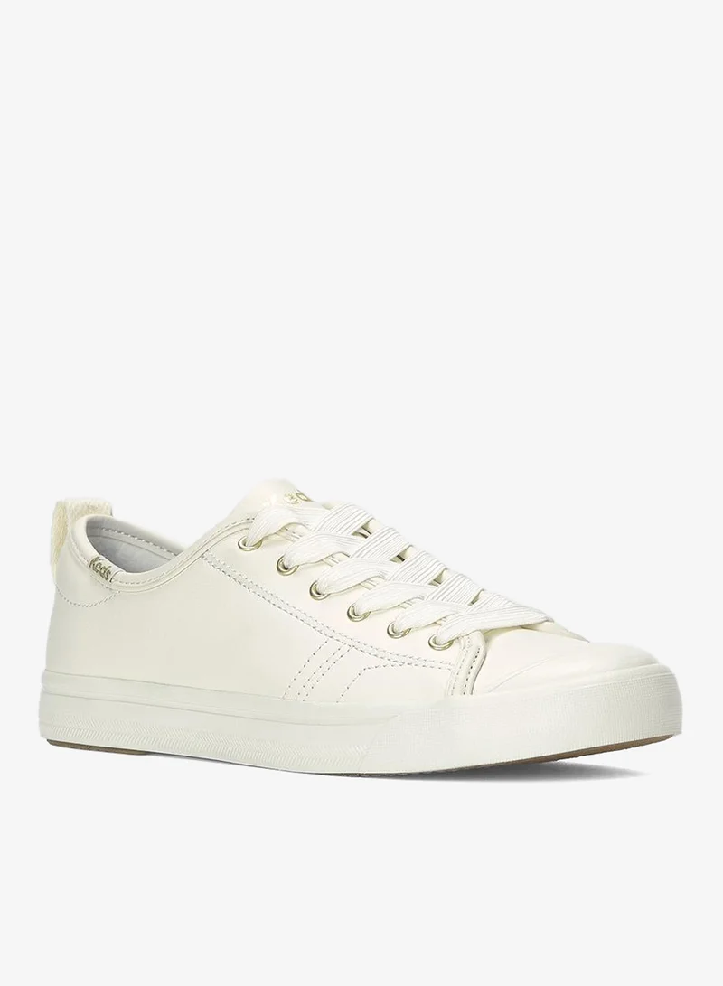 Keds Egret/Gold Keds Women's Cruise Lace Up Leather Casual Sneaker Beige for Women | Best Price UAE